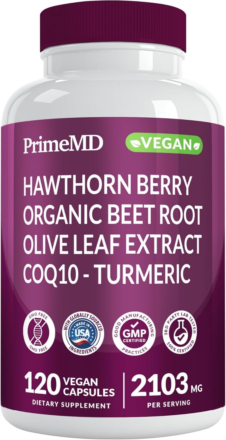 26-in-1 Nitric Oxide Supplement – Heart & Circulation Support with CoQ10, Turmeric, Organic Beet Root, Hawthorn Berry & Garlic – 2103mg per Serving (120ct)