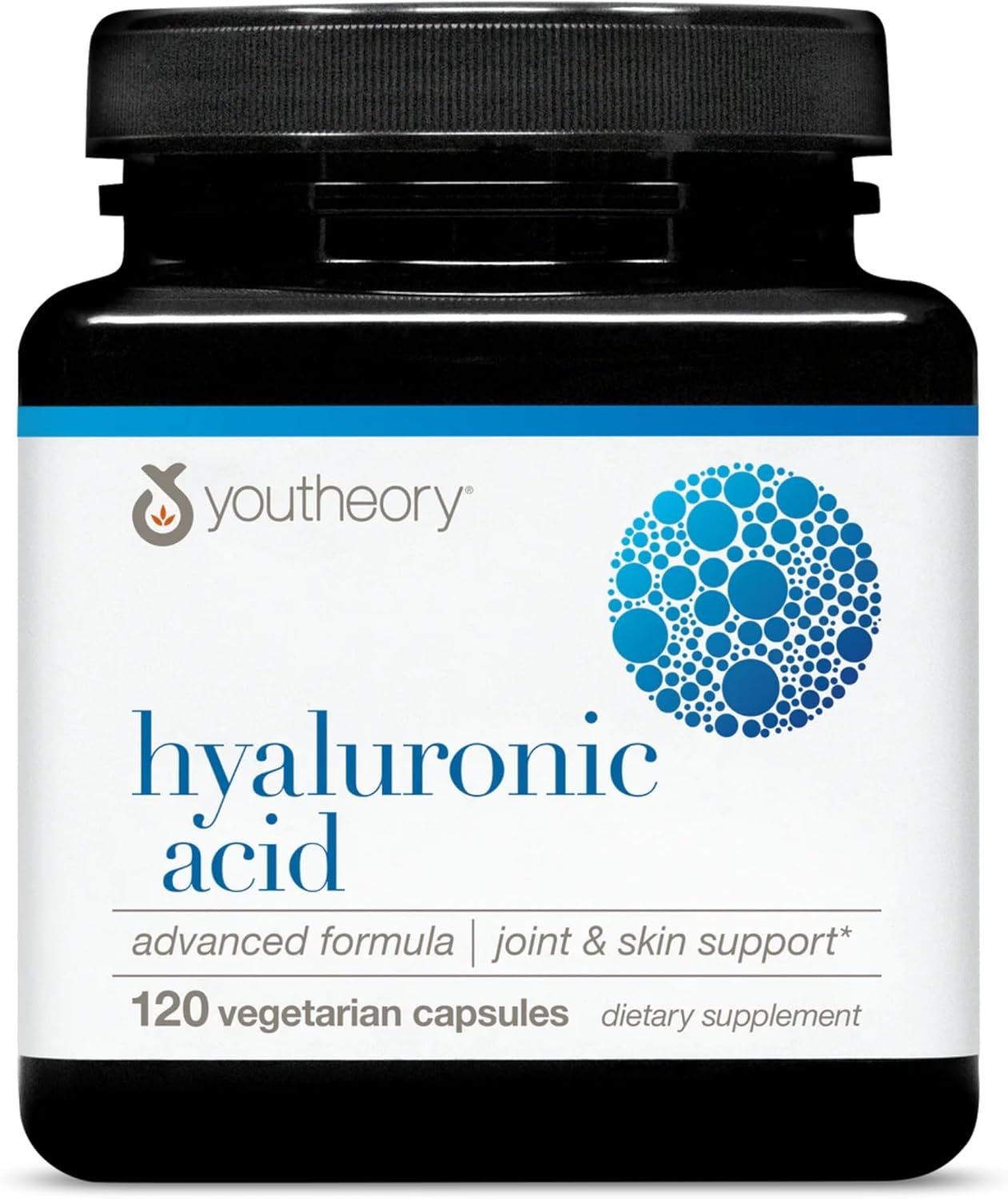 Youtheory Hyaluronic Acid Advanced Formula – Joint Support Supplement with Boswellia Extract* – Skin Health Supplement – Dairy, Soy & Gluten Free – 120 Vegetarian Capsules