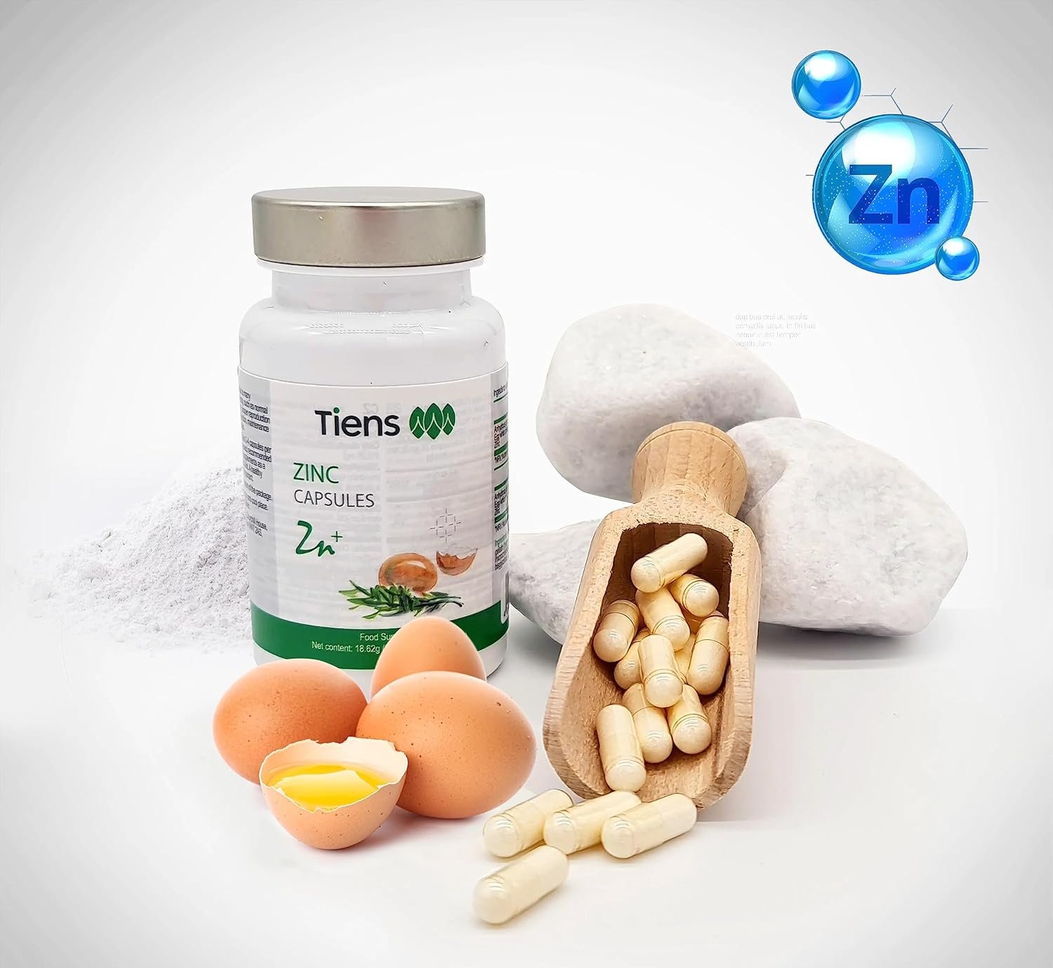 Tiens Zinc Supplement – 60 Zinc Vitamin Capsules for Healthy Hair, Skin, Nails, Vision, Fertility & Immune System – Essential Zinc Tablets with Natural Ingredients